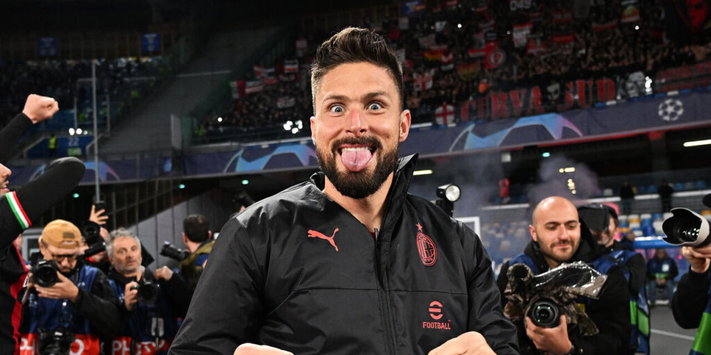 Olivier Giroud penned his long-gestating extension with Milan the day after they eliminated Napoli 2-1 on aggregate in Champions League.