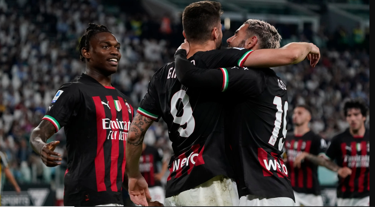 Olivier Giroud's only goal of the night at the Allianz Stadium helped Milan edge past Juventus in the second-to-last Serie A round