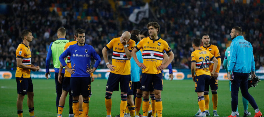 Sampdoria have formally bid farewell to Serie A after 12 years following the 0-2 loss to Udinese Monday night. They have collected just 17 points.