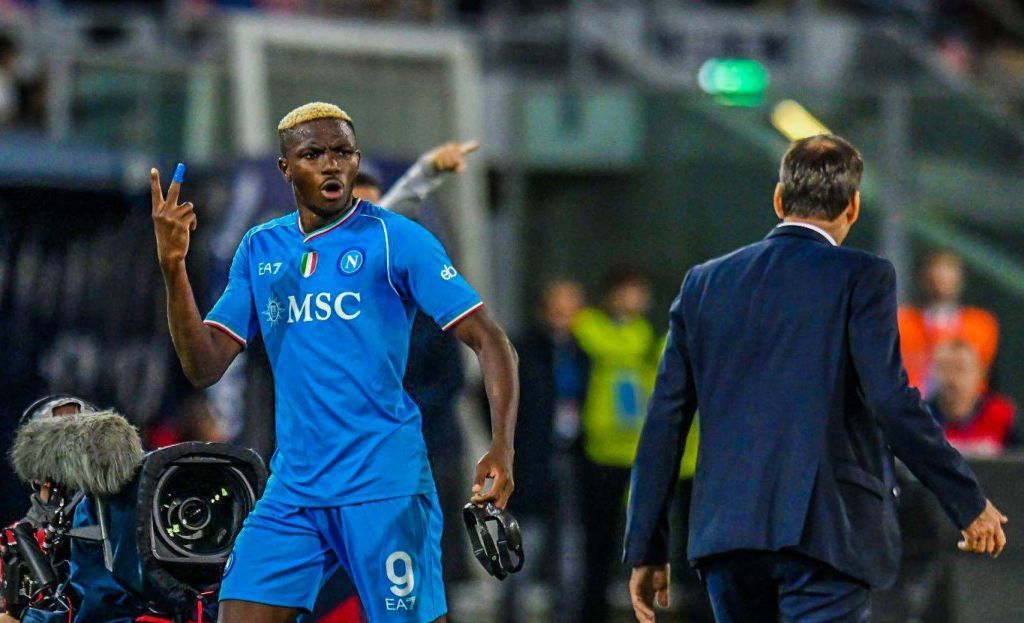 Victor Osimhen won’t be fined for his reaction toward Rudi Garcia while being subbed off in Sunday’s nil-nil tie with Bologna.