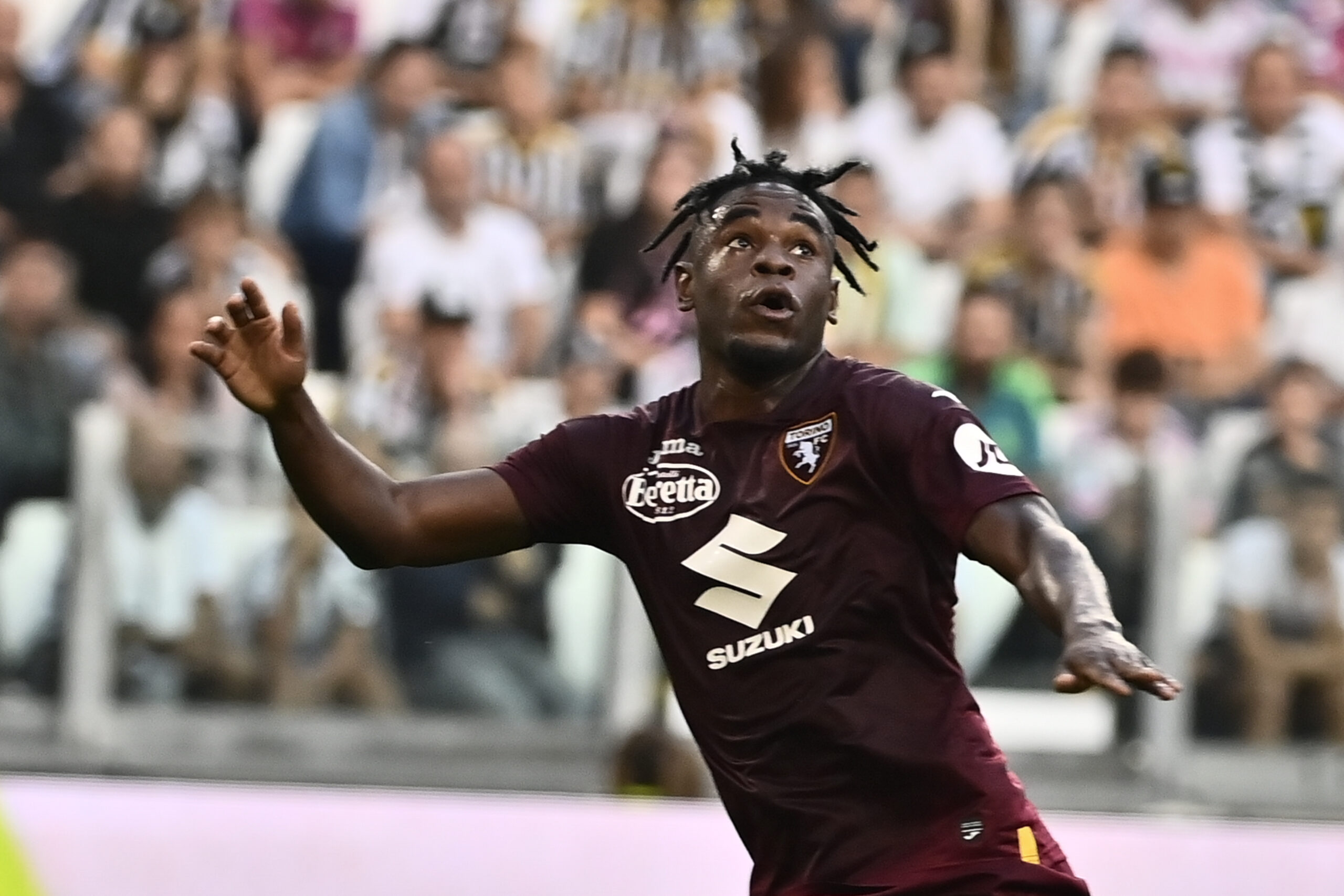 Urbano Cairo President of Torino FC looks on during Serie A 2023 24  football match between