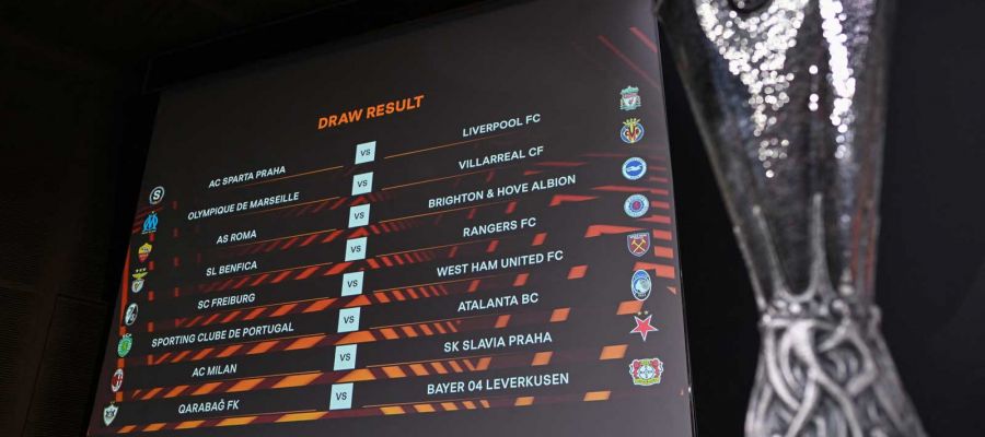 In the Europa League's Round of 16, Milan have been paired up with Slavia Prague, Atalanta with Sporting CP, and Roma with Roberto De Zerbi’s Brighton.