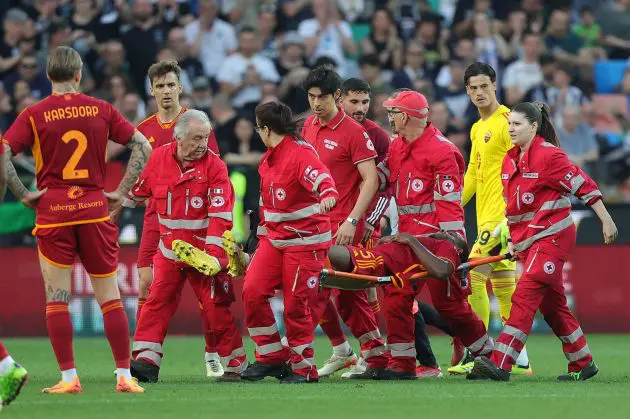 Evan N’Dicka is said to be in okay shape and in good spirits after a major health scare that led to the abandonment of Sunday’s game versus Udinese.