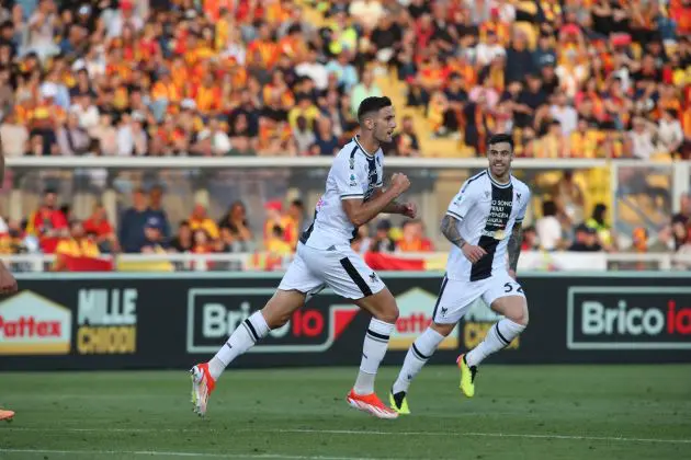 Udinese beat Lecce 2-0 at the Via del Mare Stadium on Monday as Fabio Cannavaro caught his first victory in Serie A as a coach