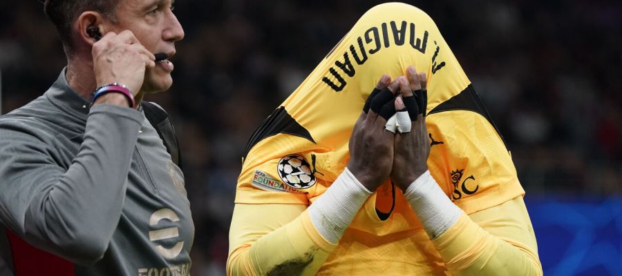 Mike Maignan left the Liverpool game early after a collision with Fikayo Tomori, but he’s been relatively unscathed considering the circumstances.