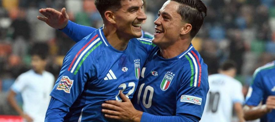 Italy routed Israel 4-1 at the Bluenergy Arena on Monday night to take one more step toward the Nations League Final Eight