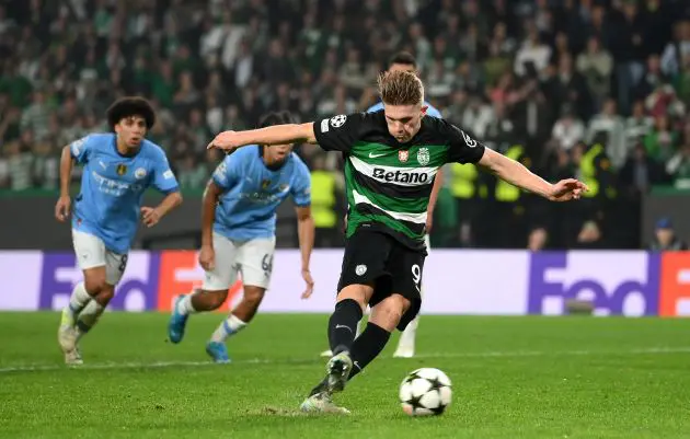 Viktor Gyokeres had another devastating display against Manchester City, completing a hat-trick. He further added to his seasonal tally.