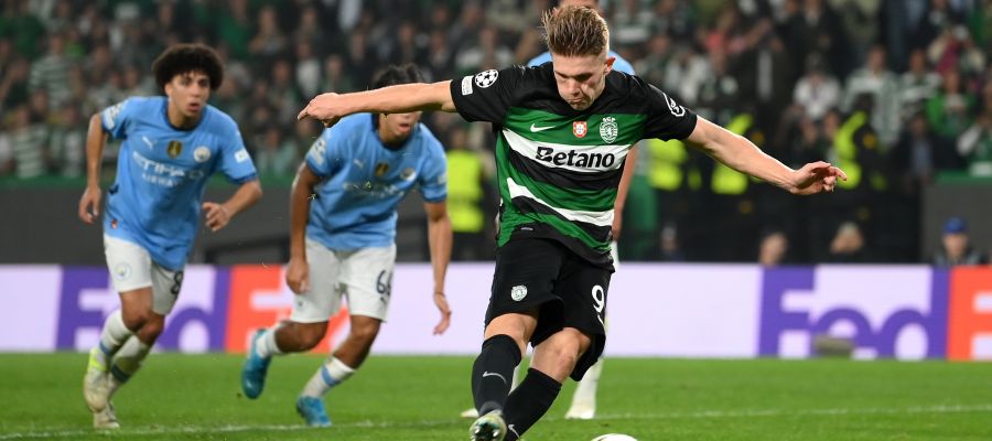 Viktor Gyokeres had another devastating display against Manchester City, completing a hat-trick. He further added to his seasonal tally.