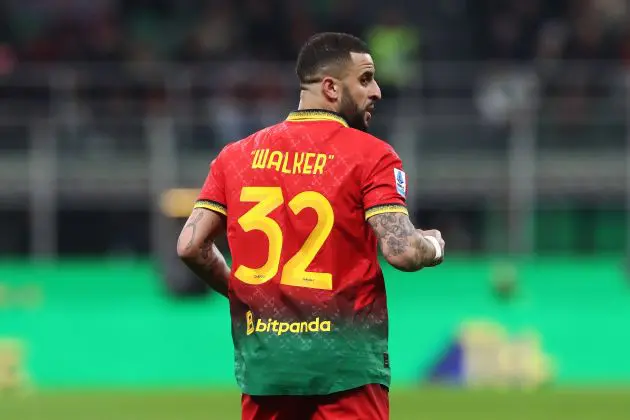 Milan have suddenly lost Kyle Walker for a number of weeks, as the defender suffered a right elbow fracture in training.