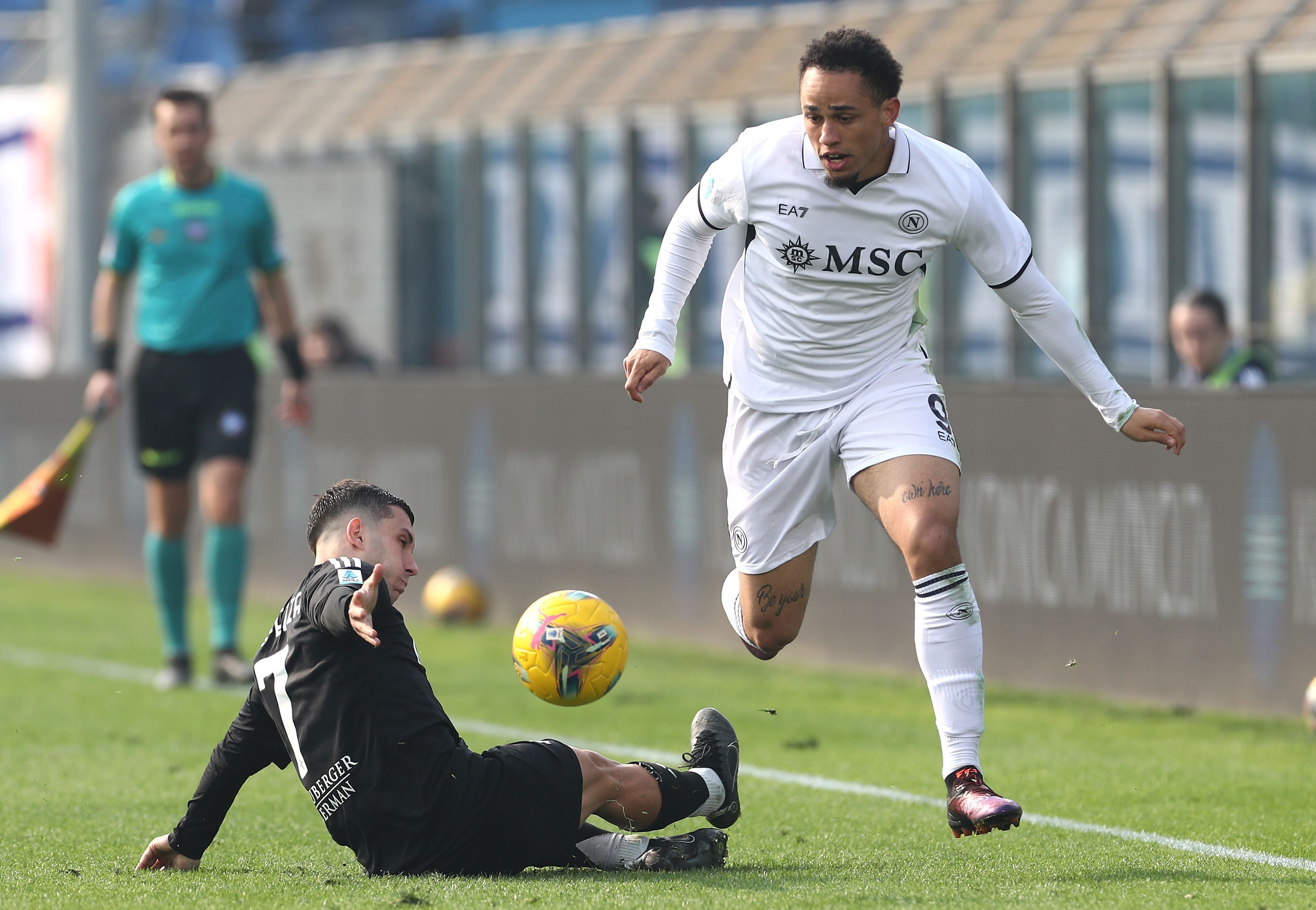 Noah Okafor had his first meaningful cameo since joining Napoli in the clash with Inter, contributing to his side’s successful final push.