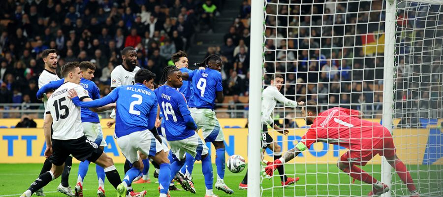 A first half illusion for the Azzurri, then Germany took over and wrapped a key 1-2 win at the San Siro in the first leg of the 2024/25 Nations League Quarter Finals