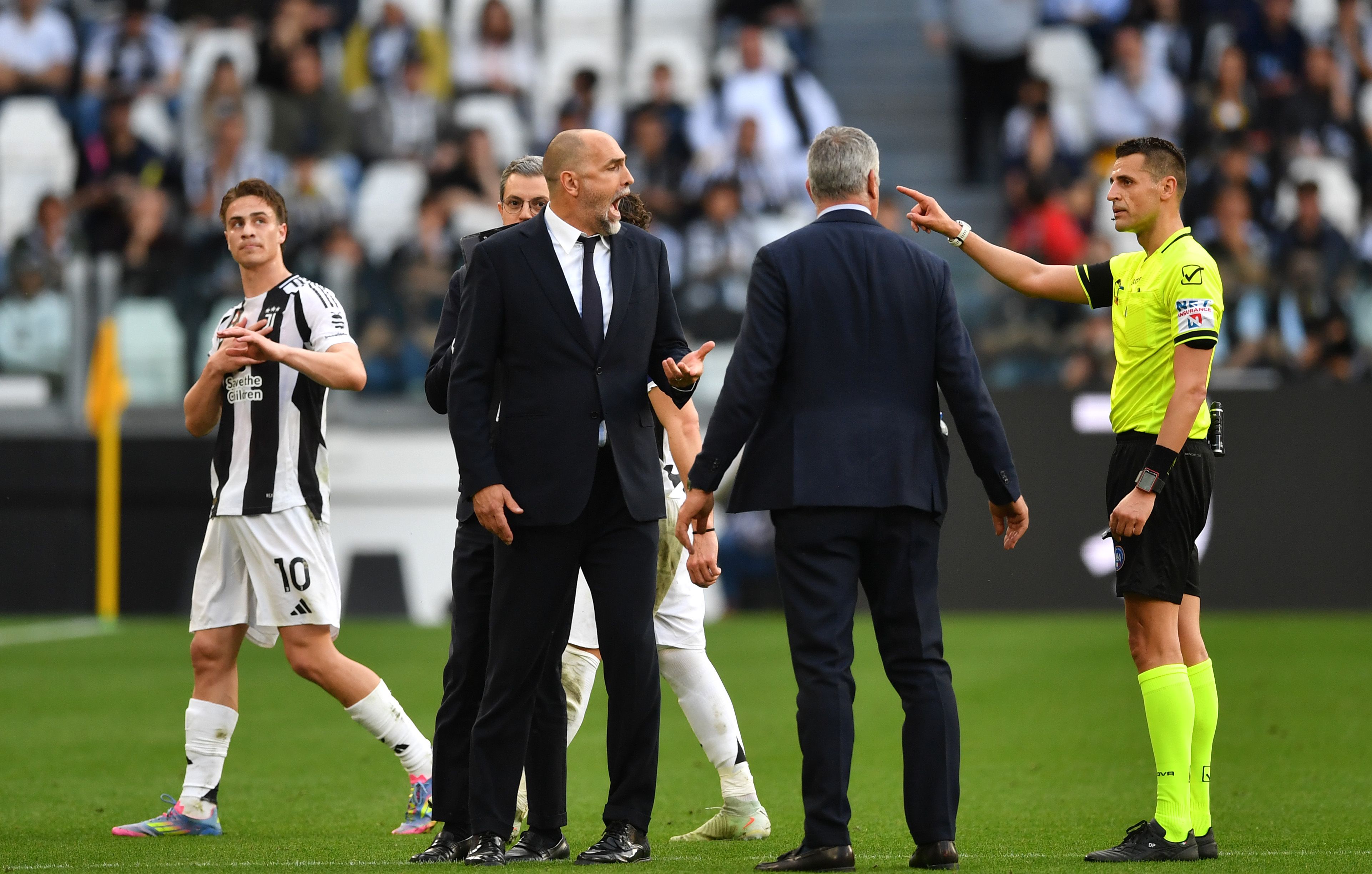 Igor Tudor angry with the referee after sending off Kenan Yildiz in Juventus vs Parma clash