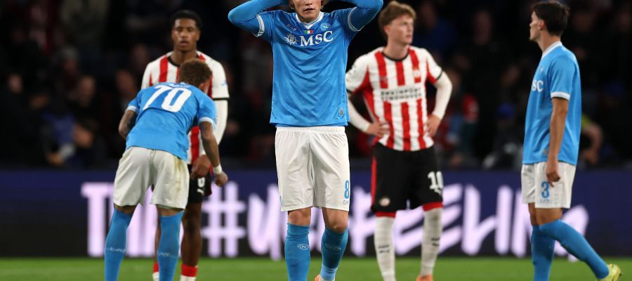 Napoli melted away after getting an early lead against PSV Eindhoven, especially late in the game, giving up six goals.