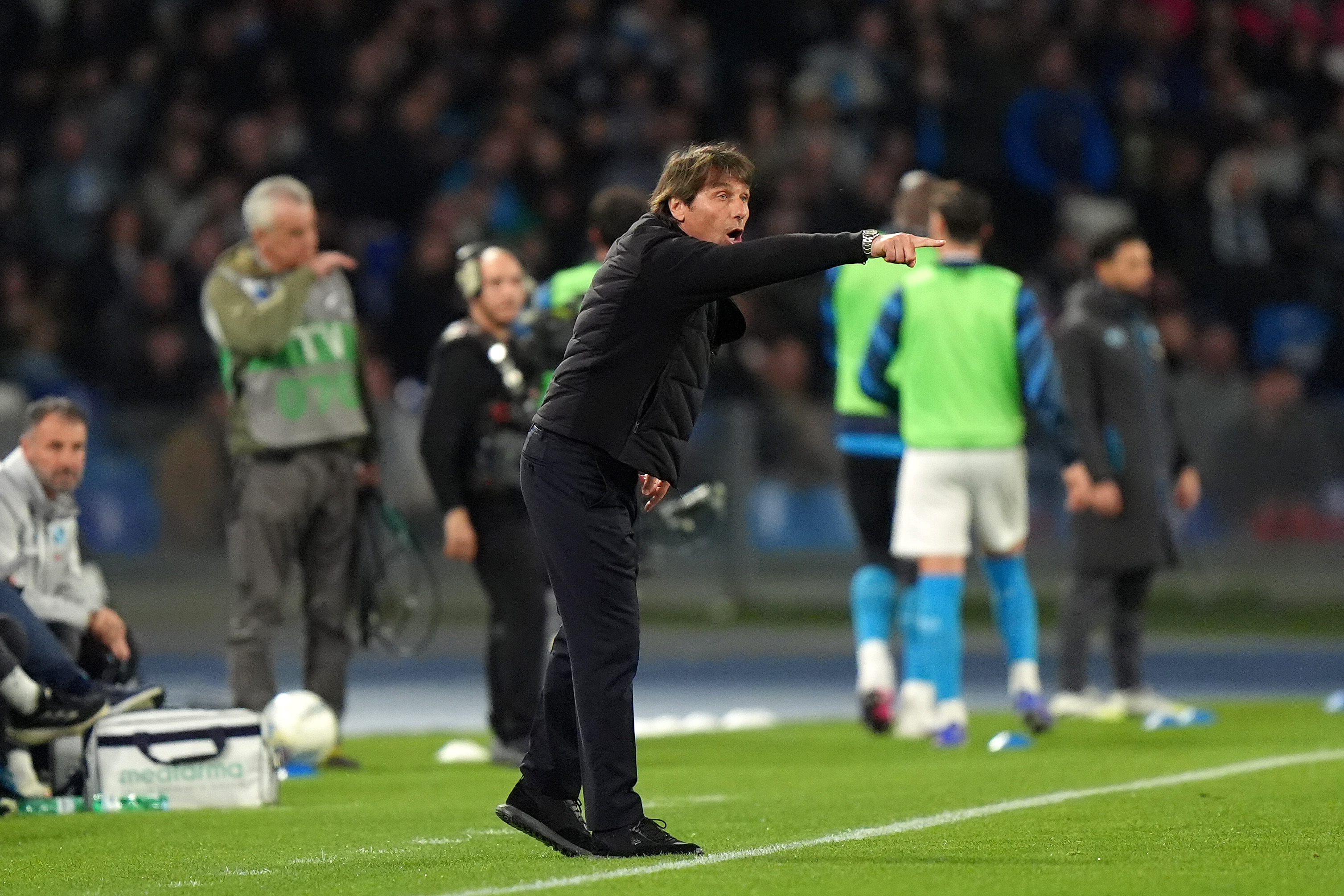 Антонио Конте на матче "Наполи" в Серии А